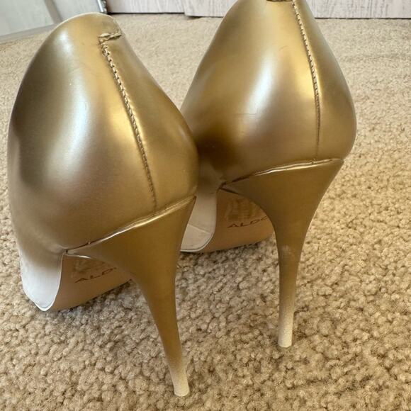 Aldo Ombre White/Gold Stessy Stiletto Heel/Pumps - Size 6.5 - Picture 8 of 12